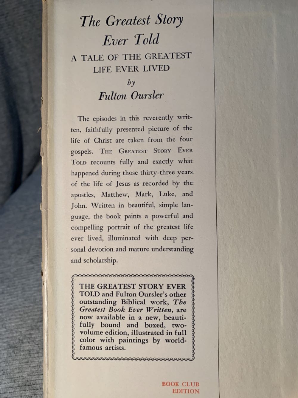 The Greatest Story Ever Told  plush collectible - Main Image 3