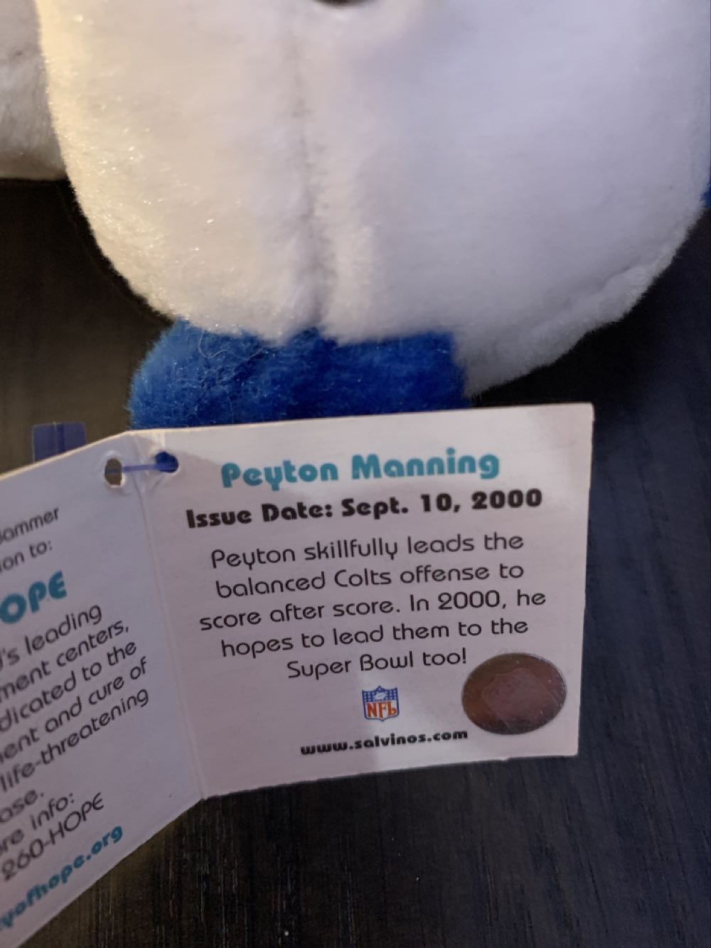 Peyton Manning  plush collectible [Barcode 616132008878] - Main Image 3