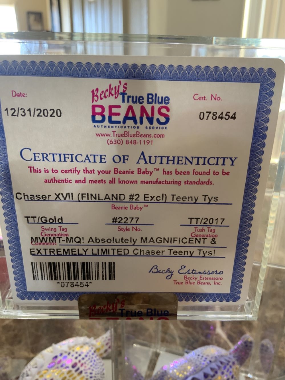 Tys Teeny Chaser XVII Finland  (United States) plush collectible - Main Image 2