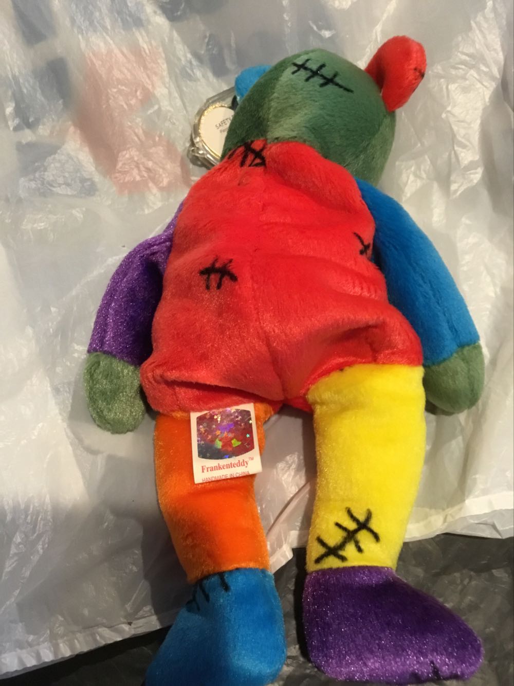 Frankenteddy The Halloween Bear (Purple and Blue Feet)  plush collectible [Barcode 008421045624] - Main Image 3