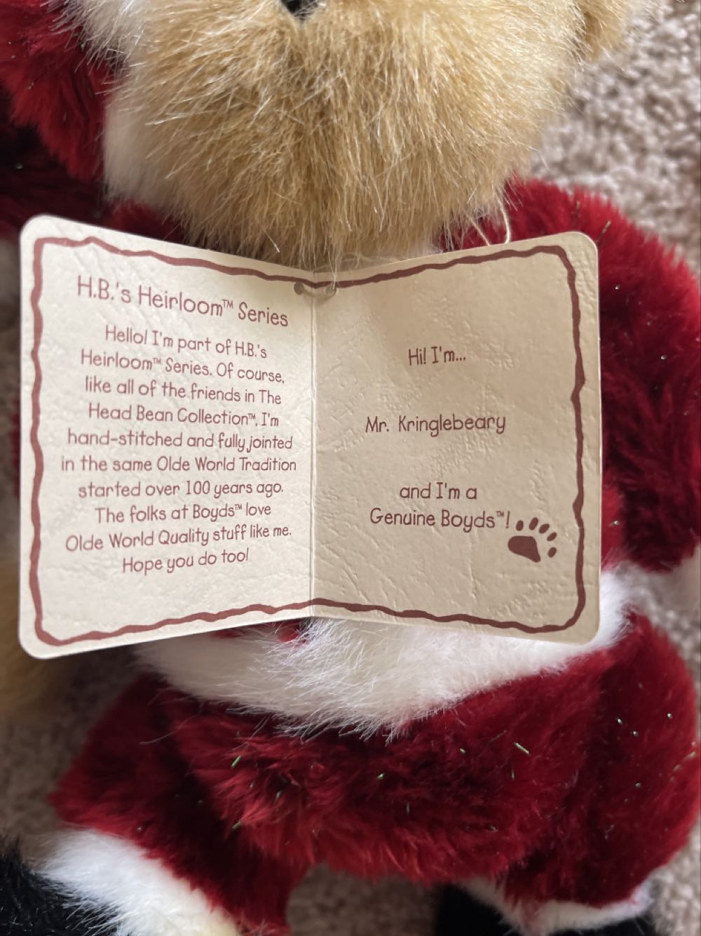 Mr. Kringlebeary  plush collectible - Main Image 2