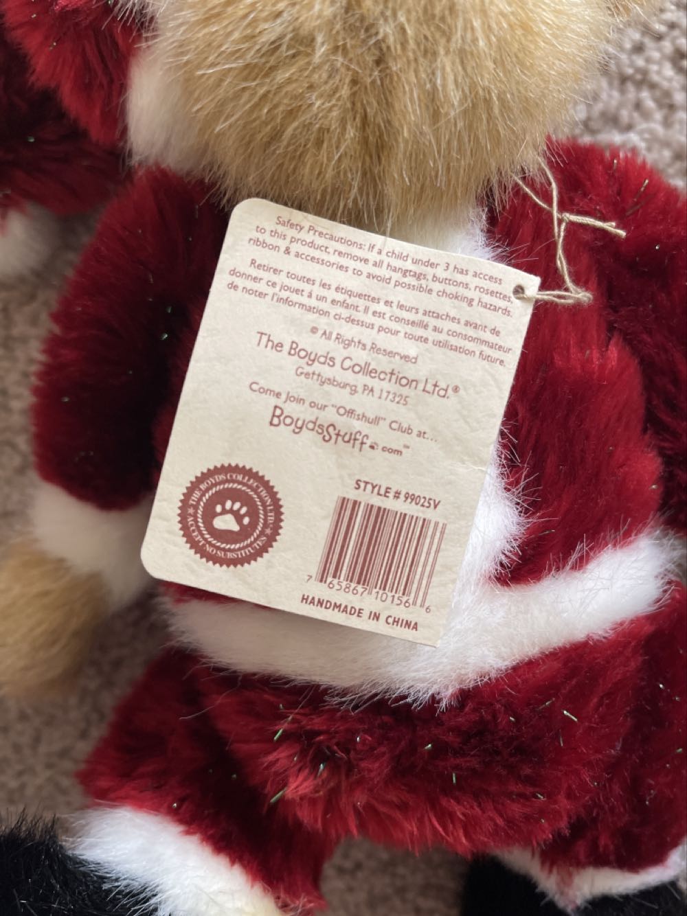 Mr. Kringlebeary  plush collectible - Main Image 3