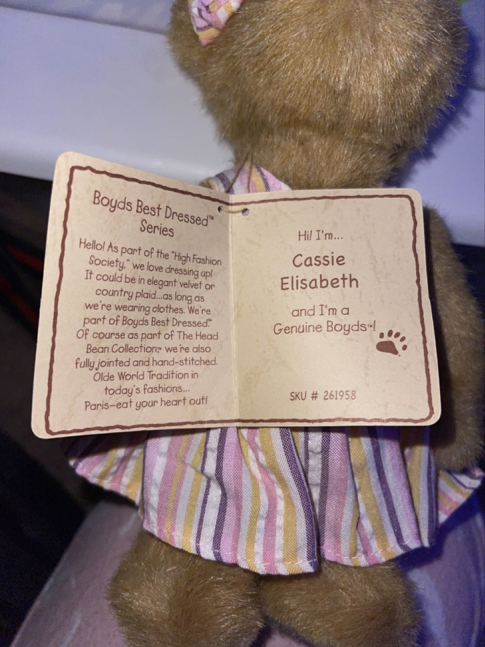 Cassie Elisabeth  plush collectible - Main Image 2