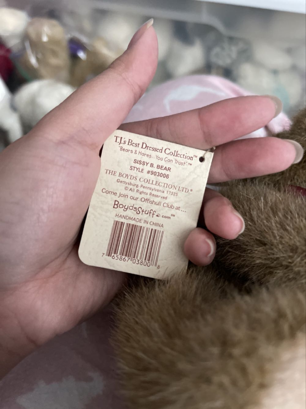 Sissy B. Bear  plush collectible - Main Image 2