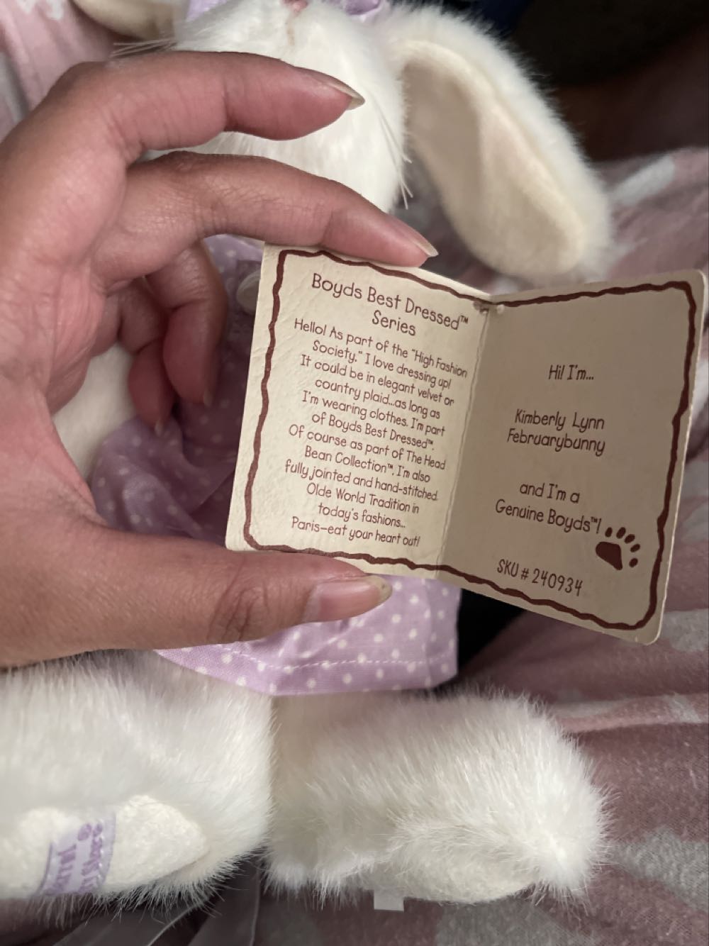 Kimberly Lynn Februarybunny  plush collectible - Main Image 2