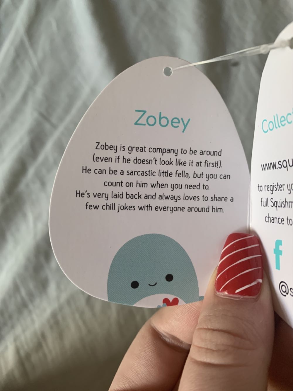 Valentines Octopus Zoeby 5”  plush collectible [Barcode 734689451371] - Main Image 3