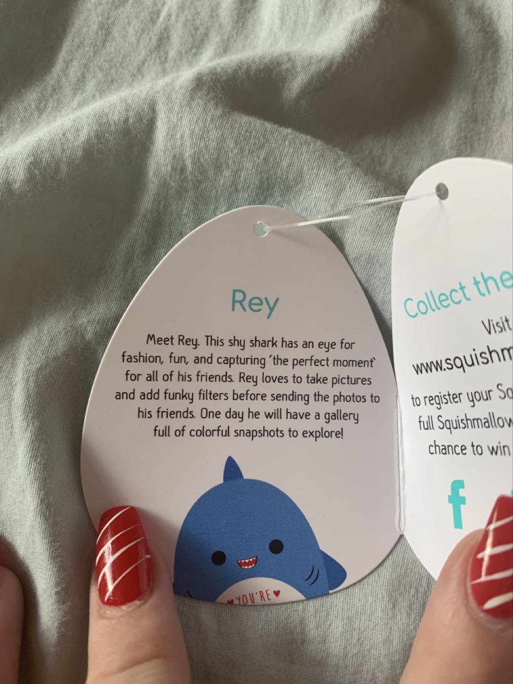 Valentines Shark Rey 5”  plush collectible [Barcode 734689451326] - Main Image 3