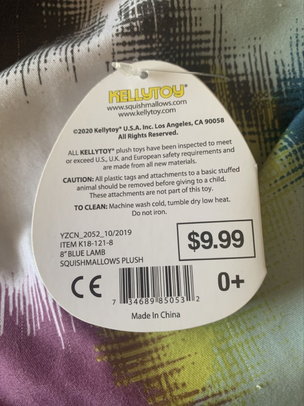 Levi The Lamb 8”  plush collectible [Barcode 734689850532] - Main Image 4