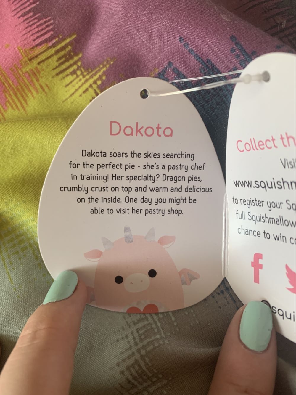 Dakota The Dragon 8”  plush collectible [Barcode 734689223497] - Main Image 3