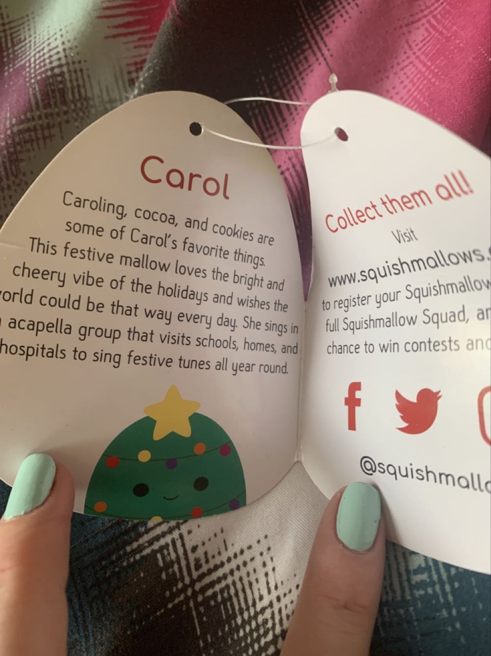 Carol The Christmas Tree 12”  plush collectible [Barcode 734689109630] - Main Image 3