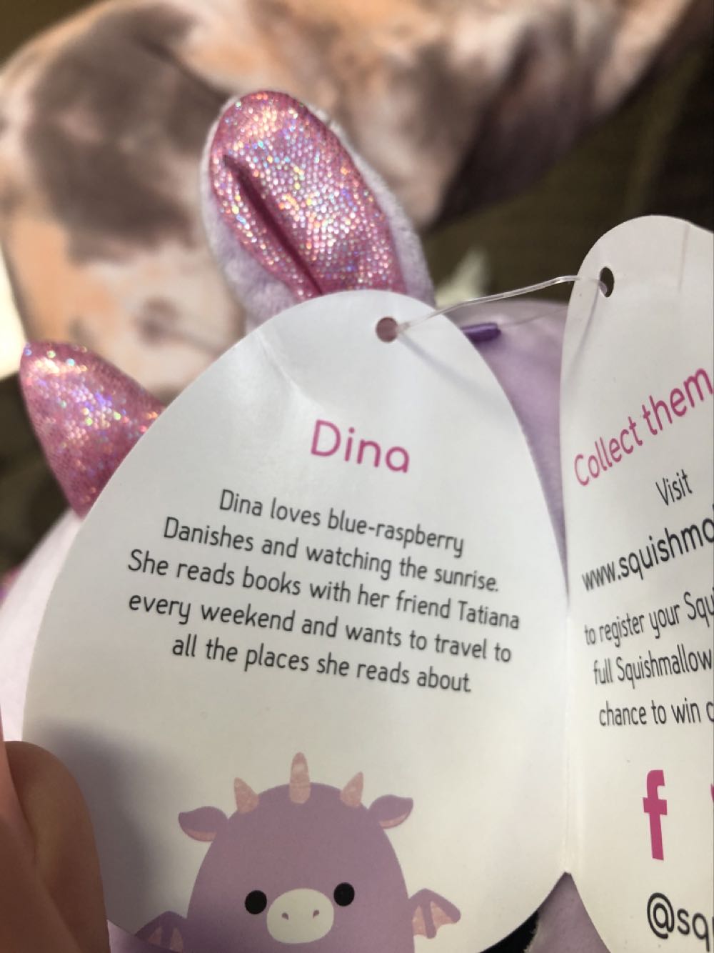 Dina 8”  (United States) plush collectible [Barcode 734689202867] - Main Image 2