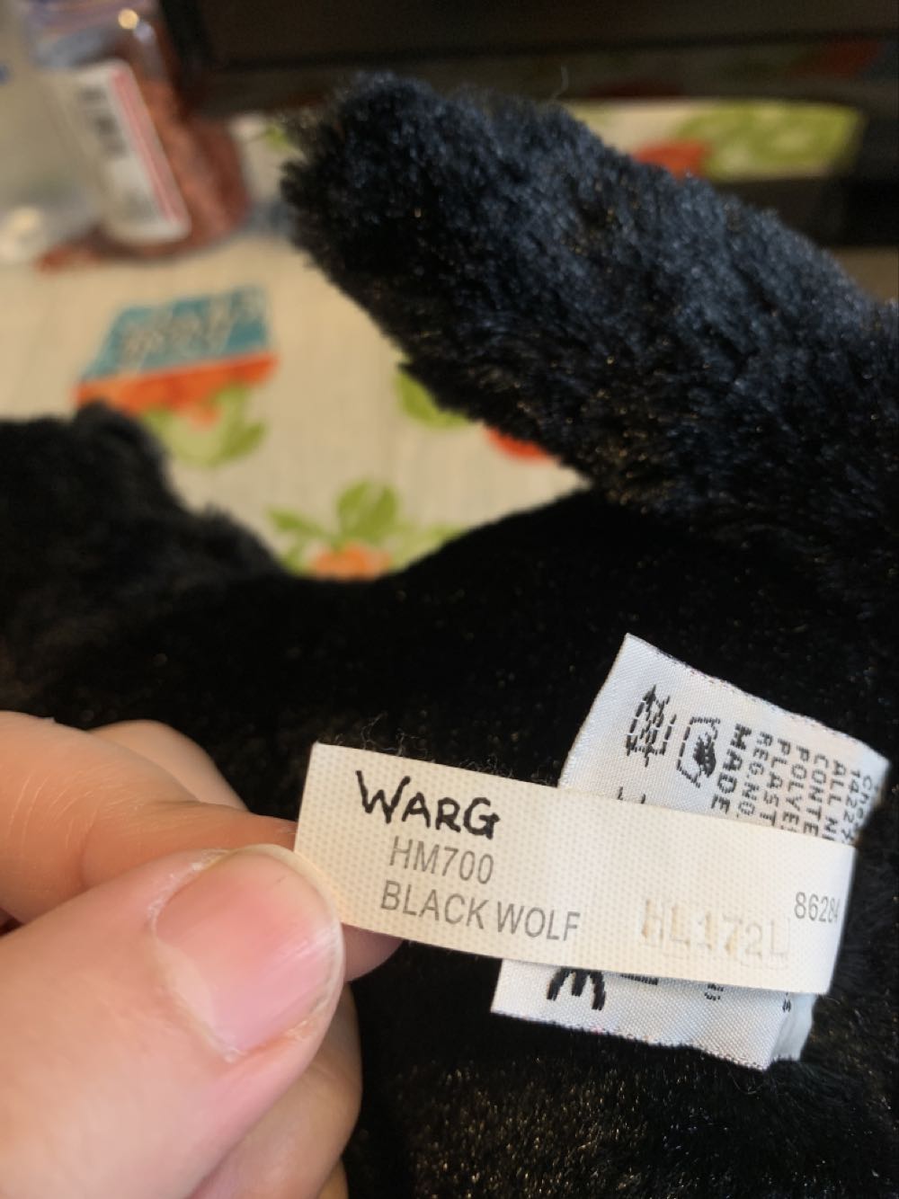 Webkinz Black Wolf  plush collectible - Main Image 3