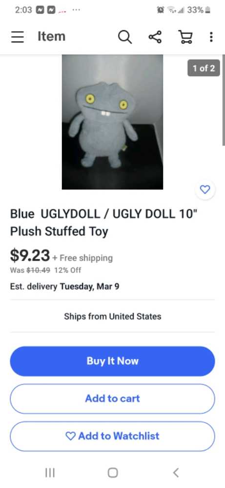 ugly doll  plush collectible - Main Image 2