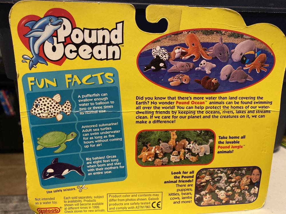 Sea Turtle, Orca, Pufferfish  (United States) plush collectible [Barcode 047246308392] - Main Image 2