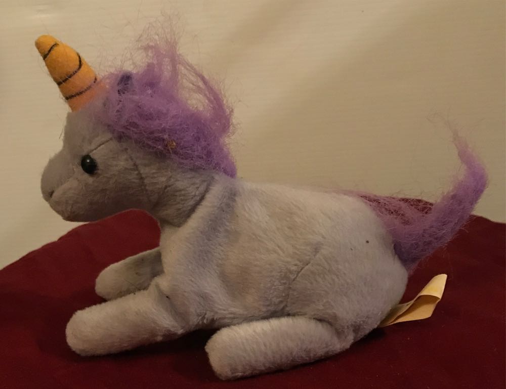 Athena Purple Unicorn/Pegasus Claire’s   plush collectible - Main Image 3