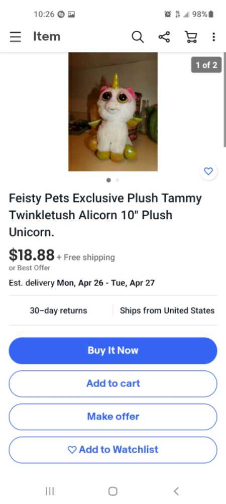 feisty pets Tammy   plush collectible - Main Image 2