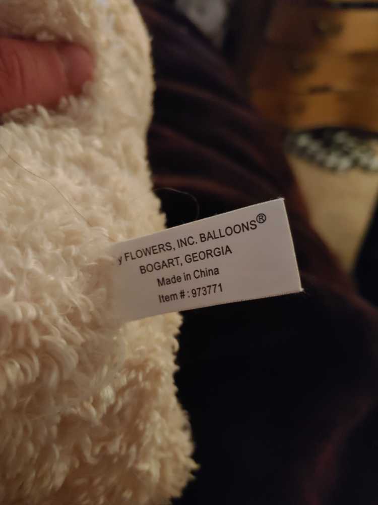 Blond and Red Glitter Teddy Bear  plush collectible - Main Image 2