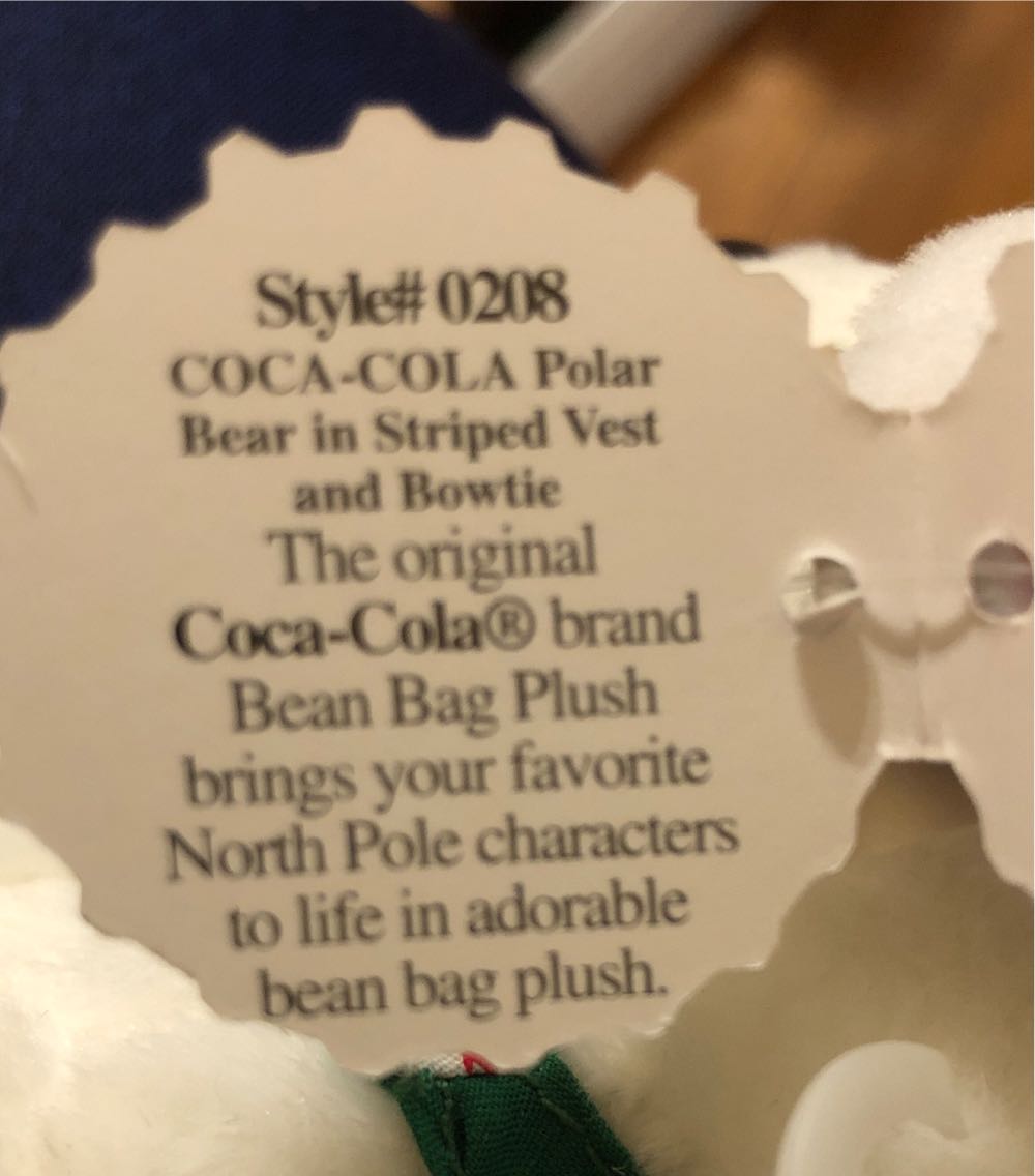 Polar Bear In Striped Vest And Bow tie  plush collectible [Barcode 715429990725] - Main Image 2