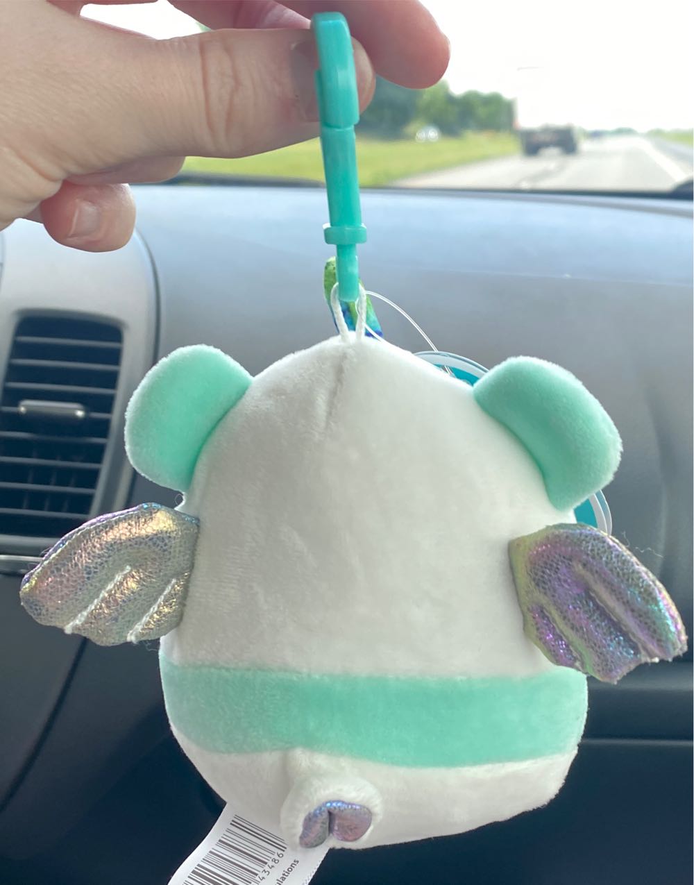 Felicia The Panda Unicorn Squishmallow Clip On  plush collectible [Barcode 734689434862] - Main Image 2