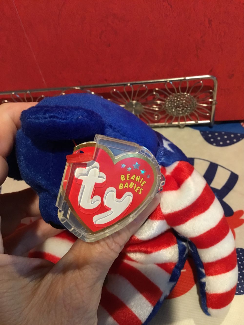 Liberty The Blue Face Beanie Buddy  (United States) plush collectible [Barcode 008421094882] - Main Image 2