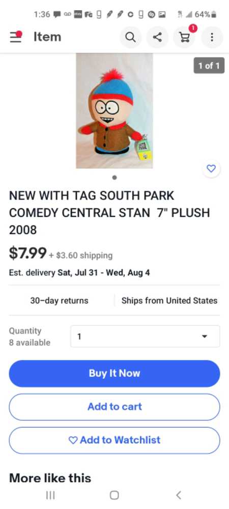 South Park stan  plush collectible - Main Image 2