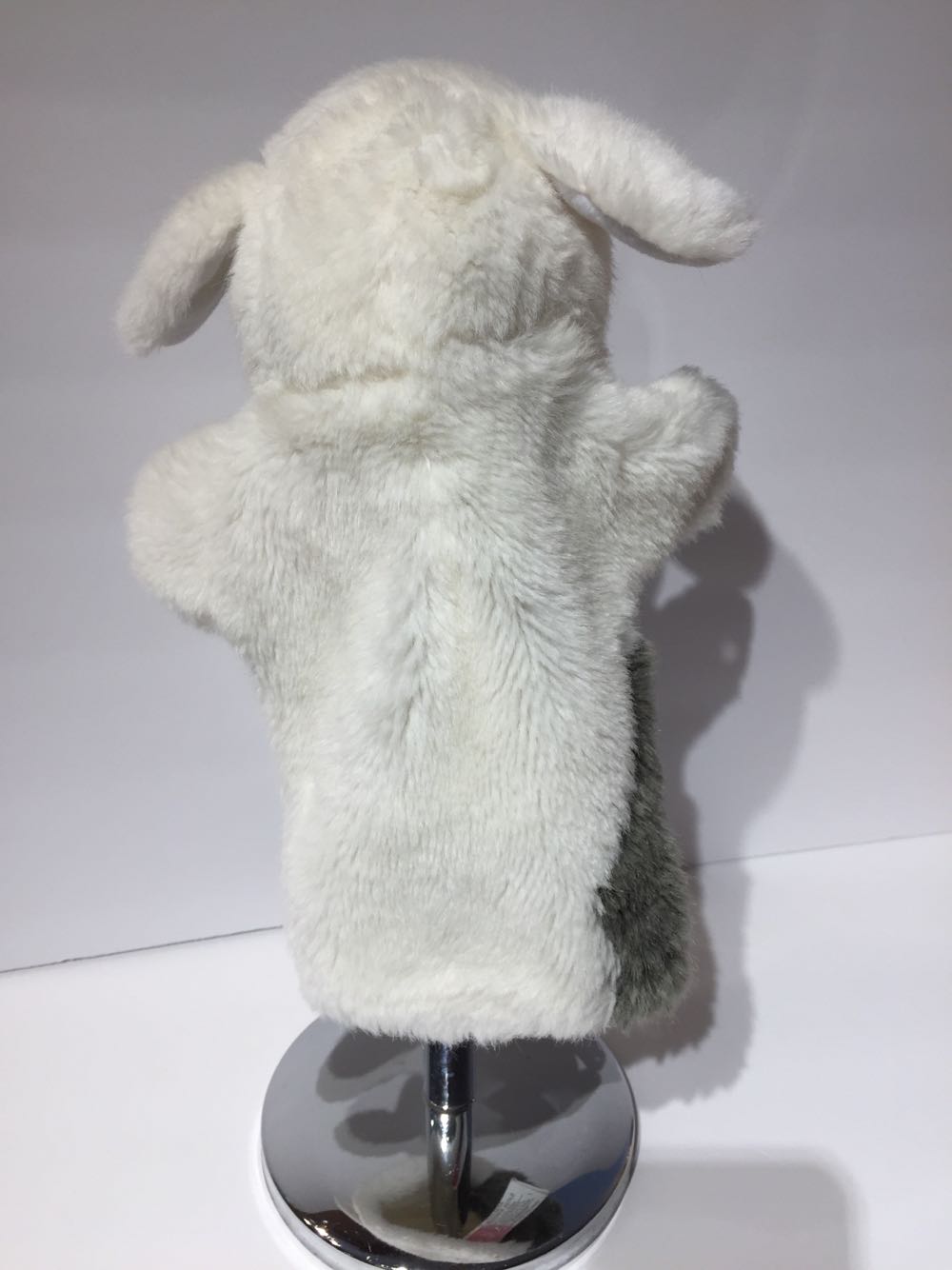 Dog Puppet - White & Grey Vintage 1984 By Dakin & Company   (Canada) plush collectible - Main Image 2