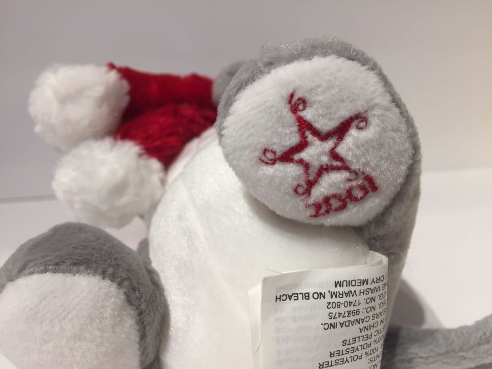 Sears Christmas Plush Grey Mouse 2001  plush collectible - Main Image 2