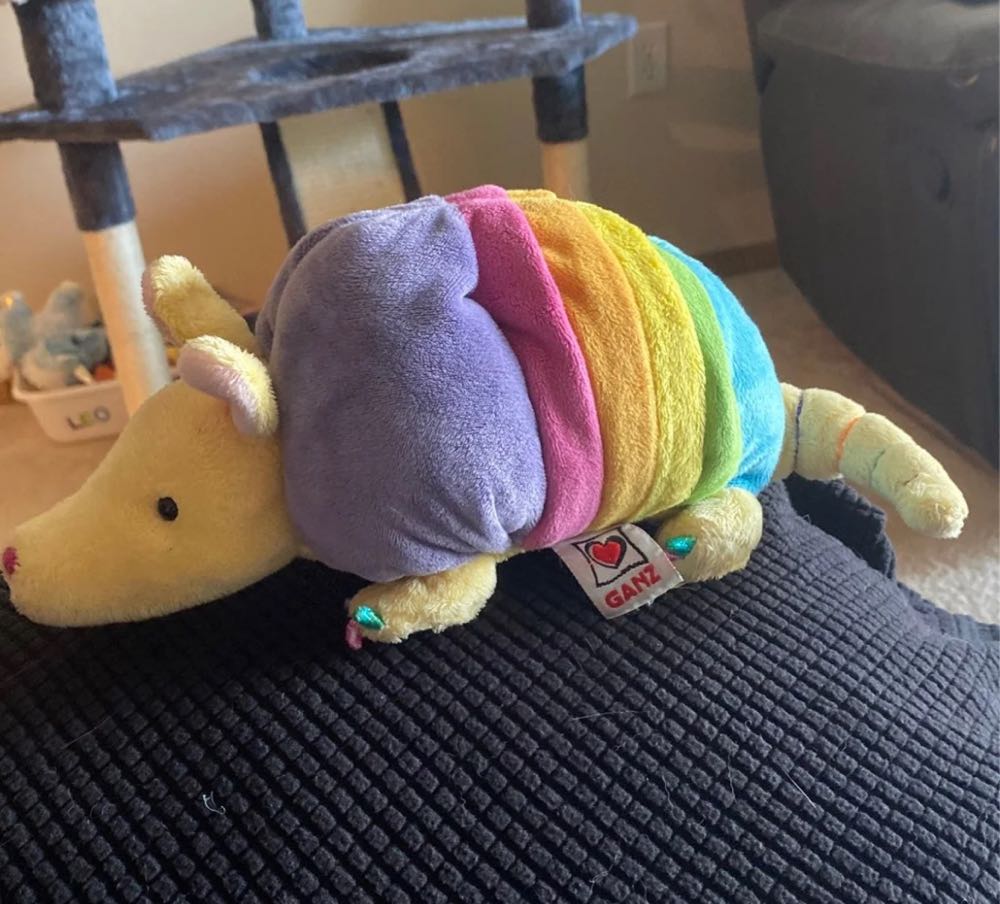 Webkinz Rainbow Armadillo  plush collectible - Main Image 1