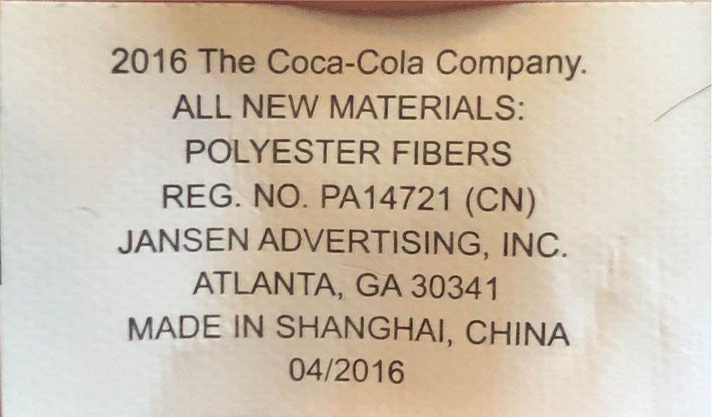 Mini Polar Bear W Red Coca Cola Holiday Red Scarf  (United States) plush collectible [Barcode 856194005211] - Main Image 3