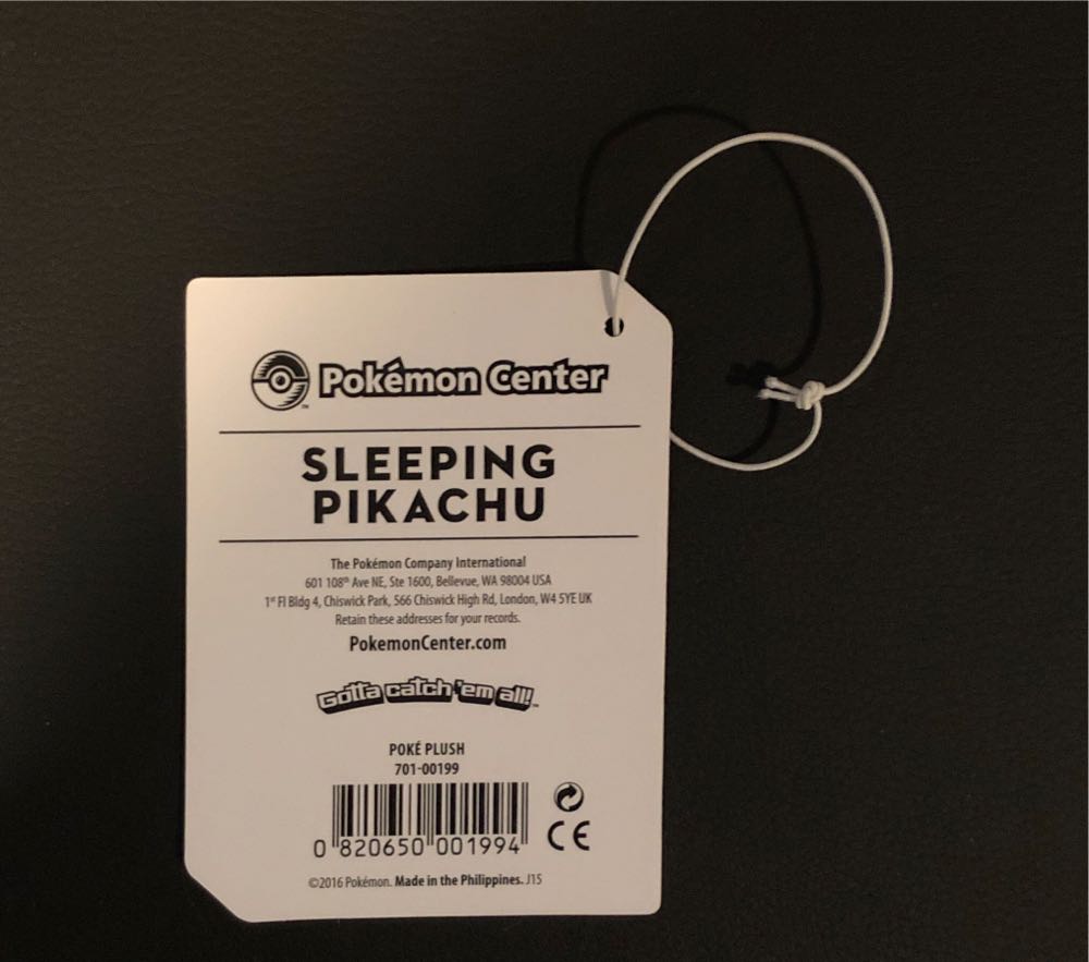 2016 Pokémon Center Sleeping Pikachu Plush  plush collectible - Main Image 4