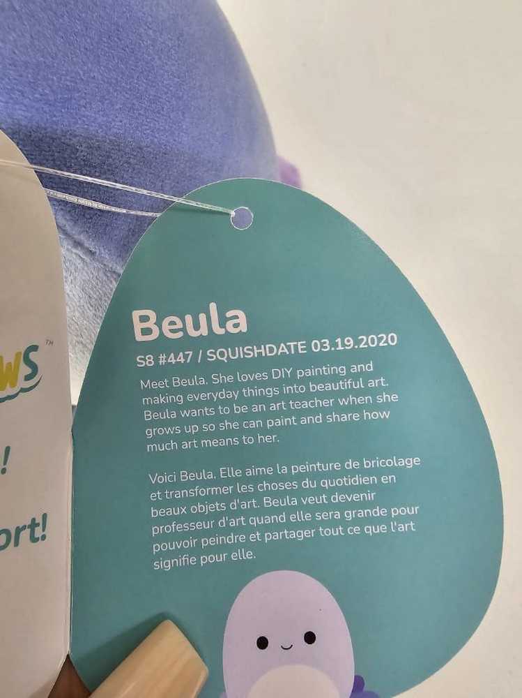 Squishmallows Beula Octopus 8”  plush collectible [Barcode 734689485284] - Main Image 3