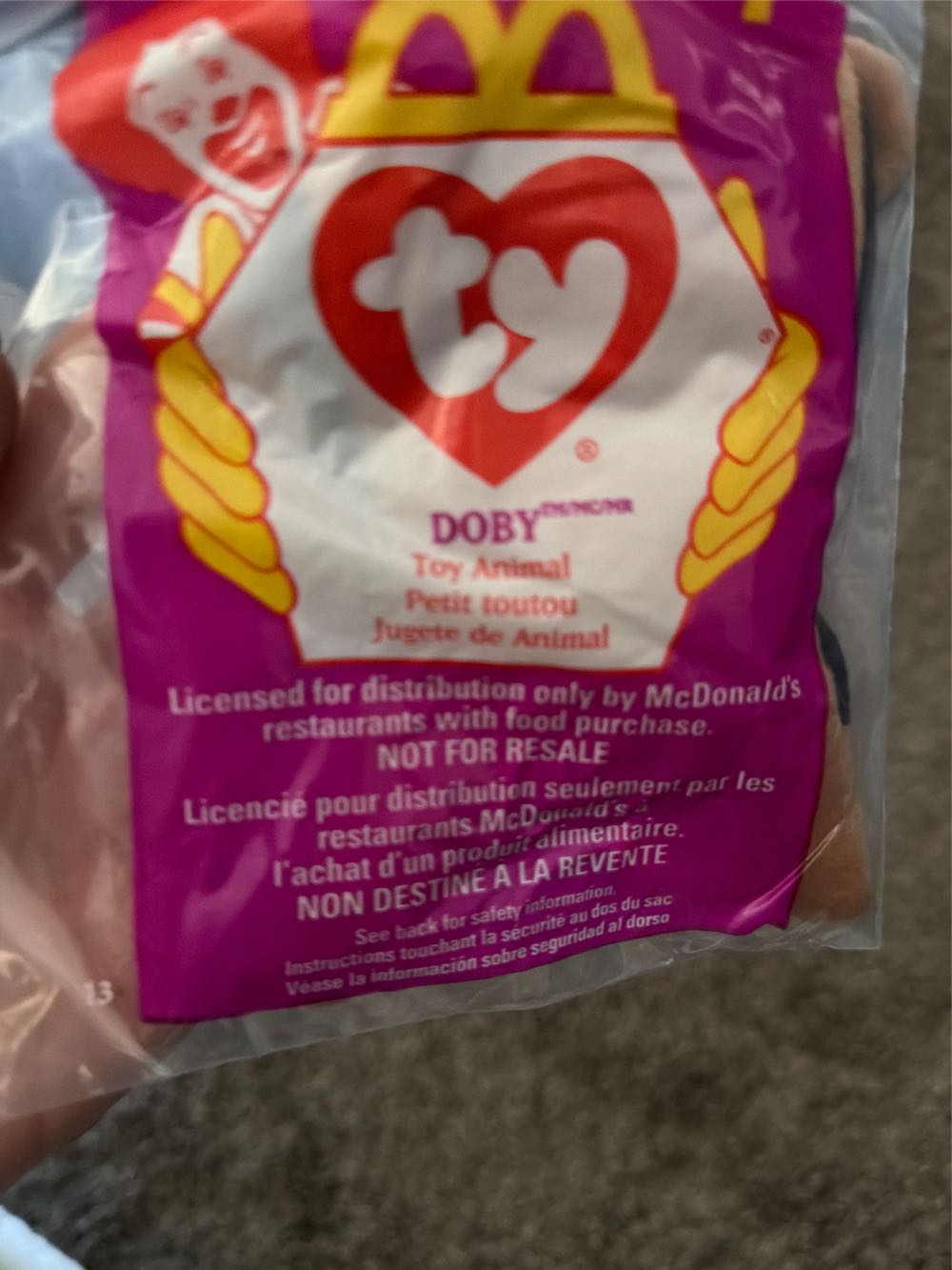 McDonalds Doby The Doberman  plush collectible - Main Image 3