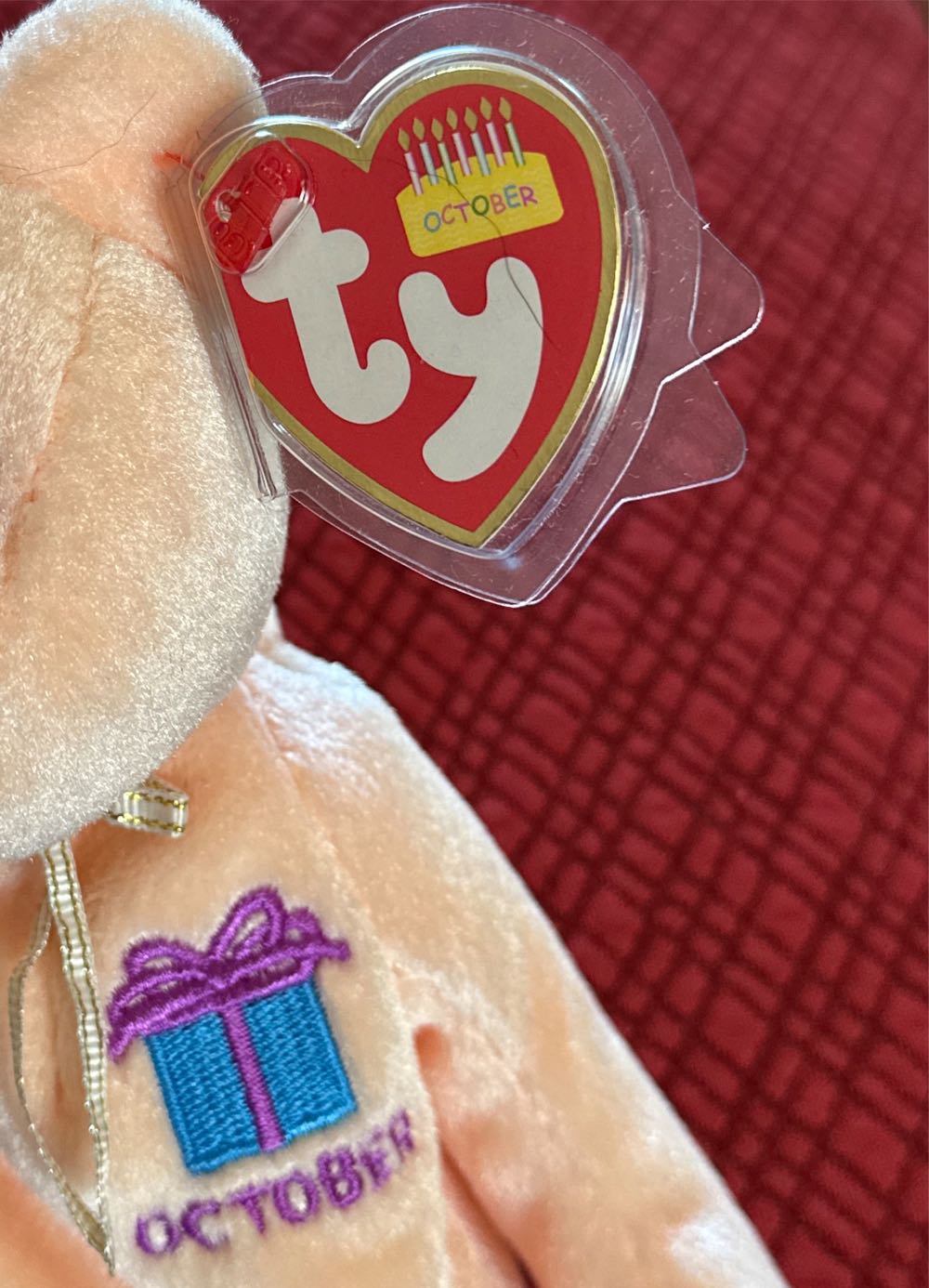 October The Birthday Bear  plush collectible [Barcode 008421045495] - Main Image 2