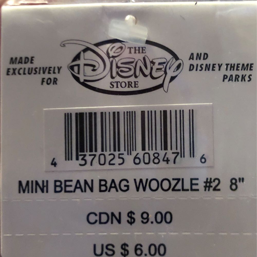 Woozle Mini Bean Bag Beanie  plush collectible [Barcode 437025608476] - Main Image 4