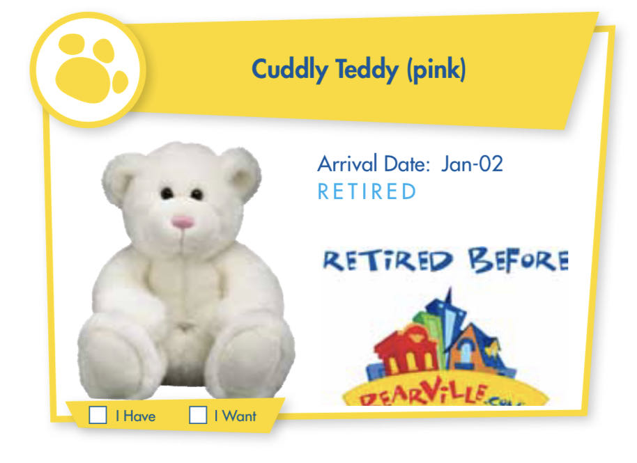 Cuddly Teddy (Pink)  (United States) plush collectible - Main Image 2