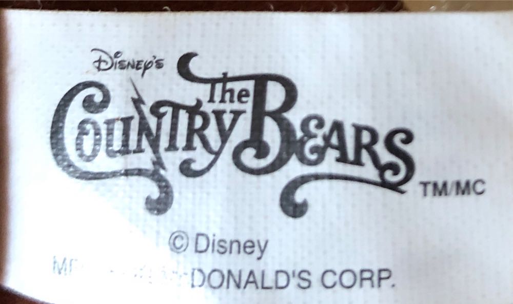 **Mcdonalds Country Bears Zeb Zobber  plush collectible - Main Image 3