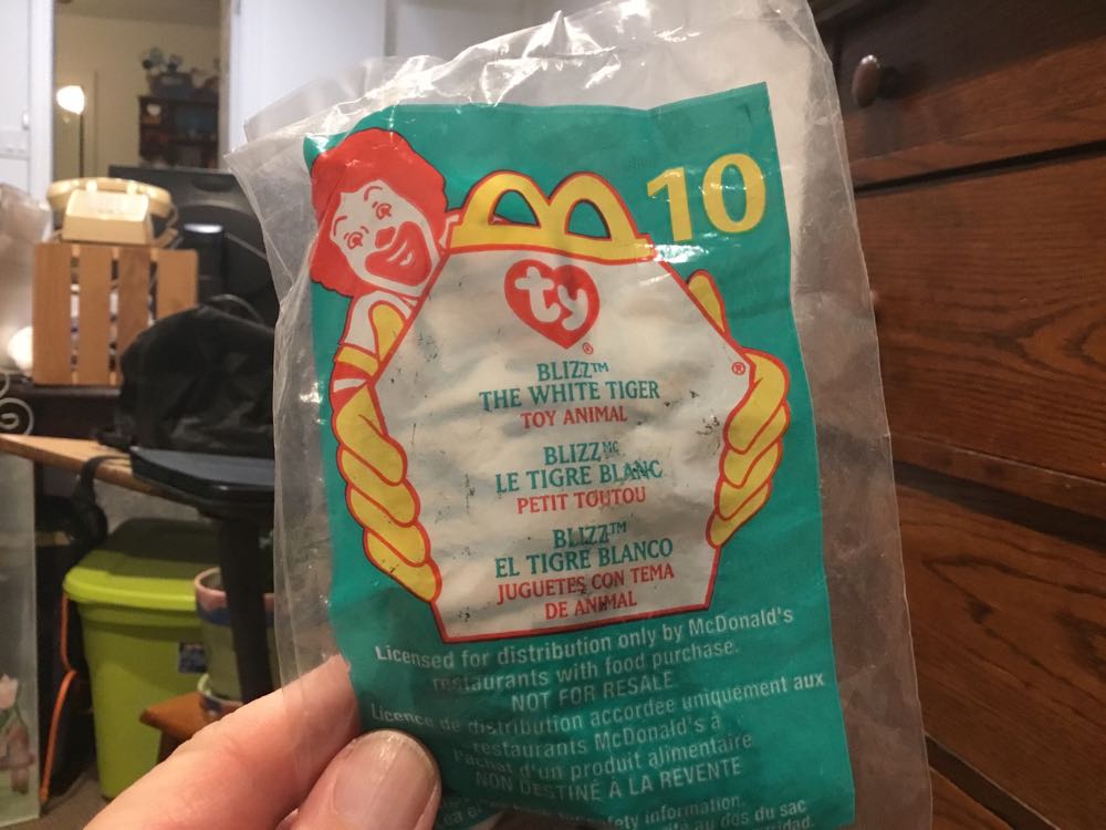 Blizz the White Tiger, McDonald’s #10  plush collectible - Main Image 2