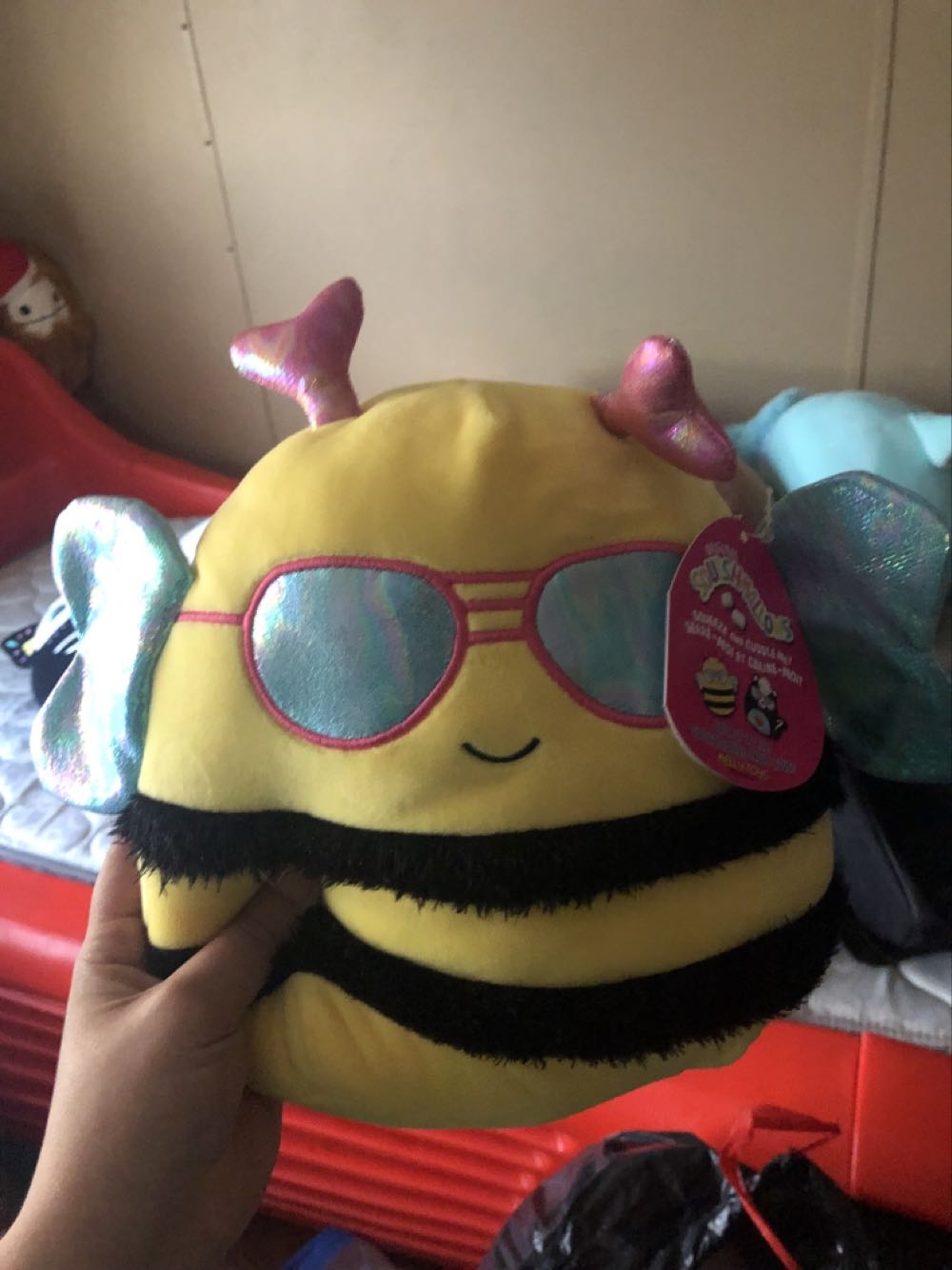 Mauve The Pink Llama Alpaca Plush Squishmallows Squishville Mini Micro Vehicle