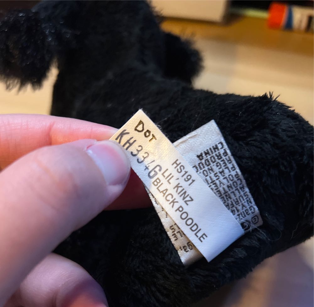 Webkinz Lil’ Kinz Black Poodle  plush collectible - Main Image 2