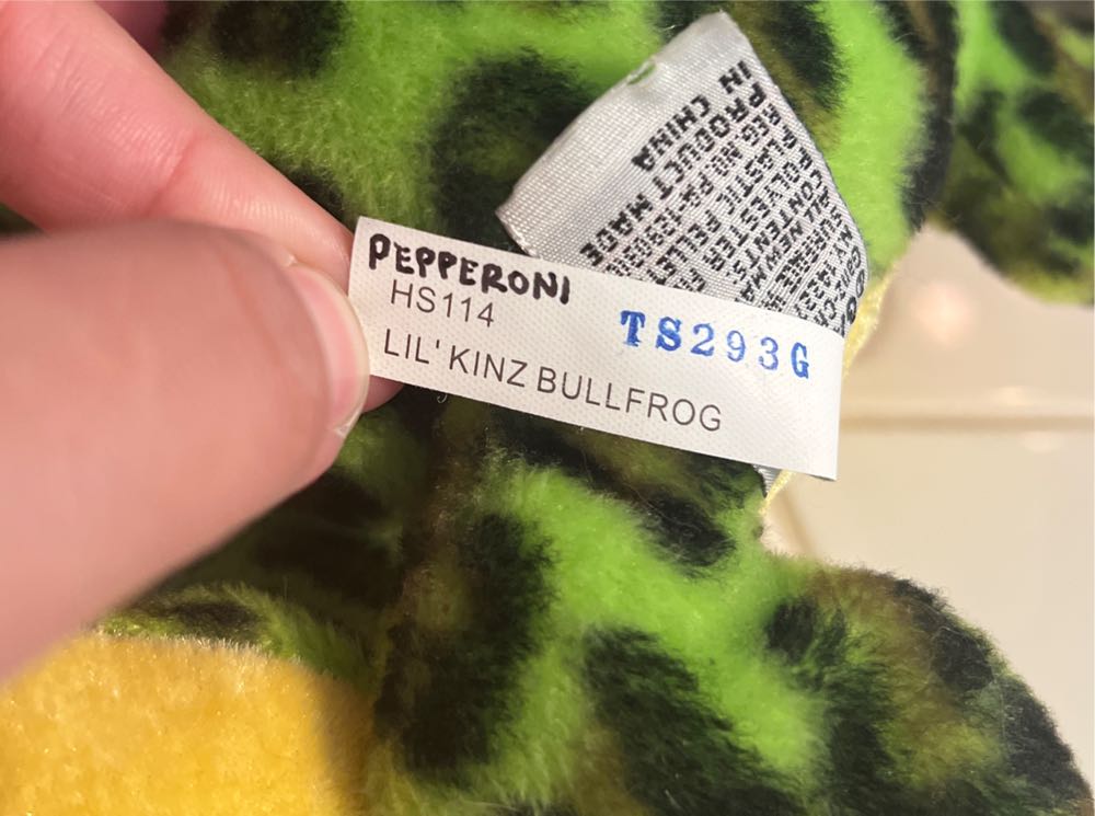 Webkinz Lil’ Kinz Bullfrog HS114  plush collectible - Main Image 2
