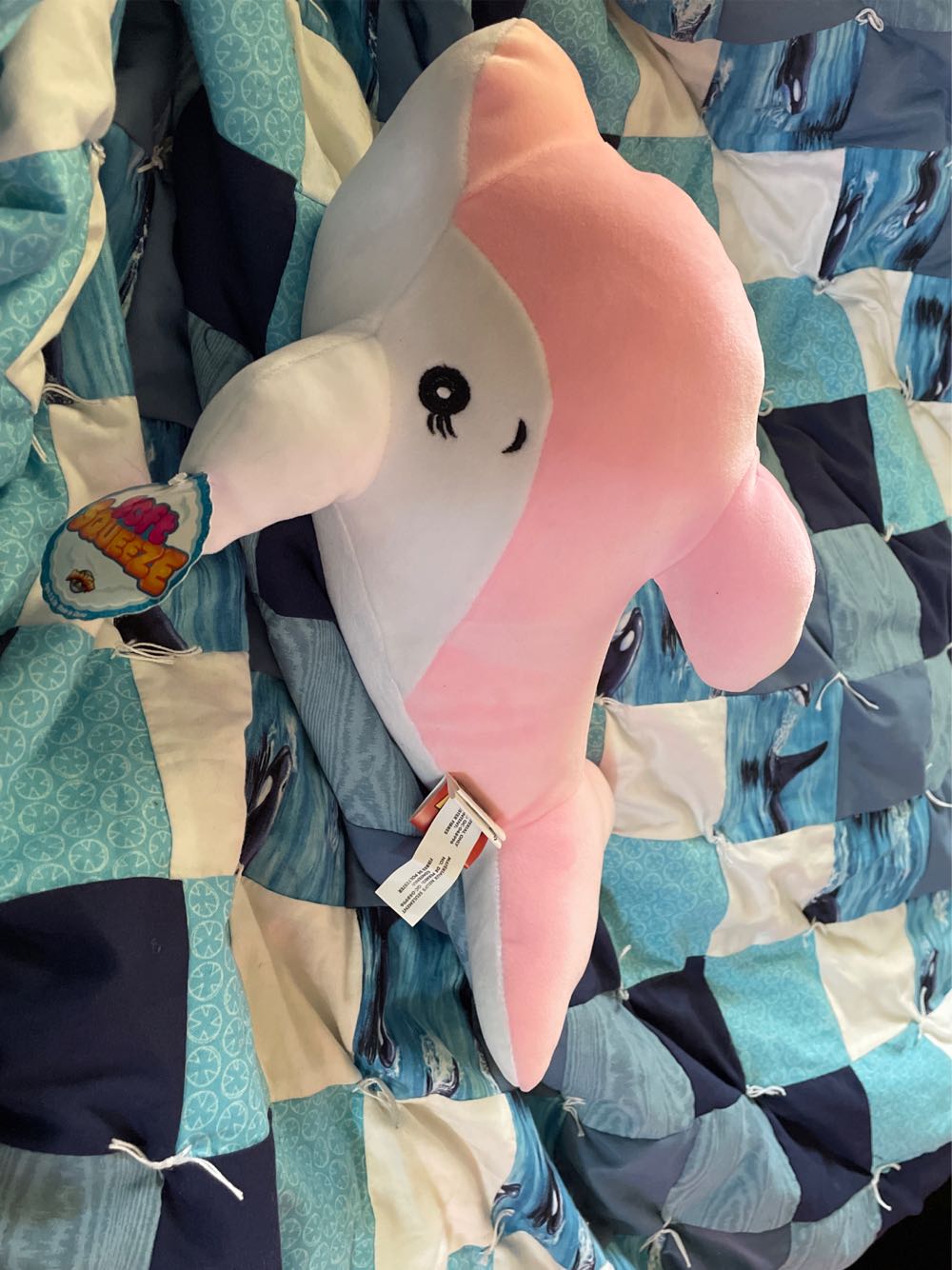 12” Sea Squeeze Dolphin  plush collectible [Barcode 097138871961] - Main Image 2