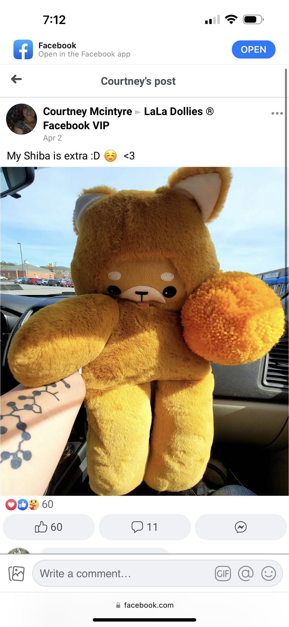 Lala Dollies Shiba Inu  plush collectible - Main Image 2