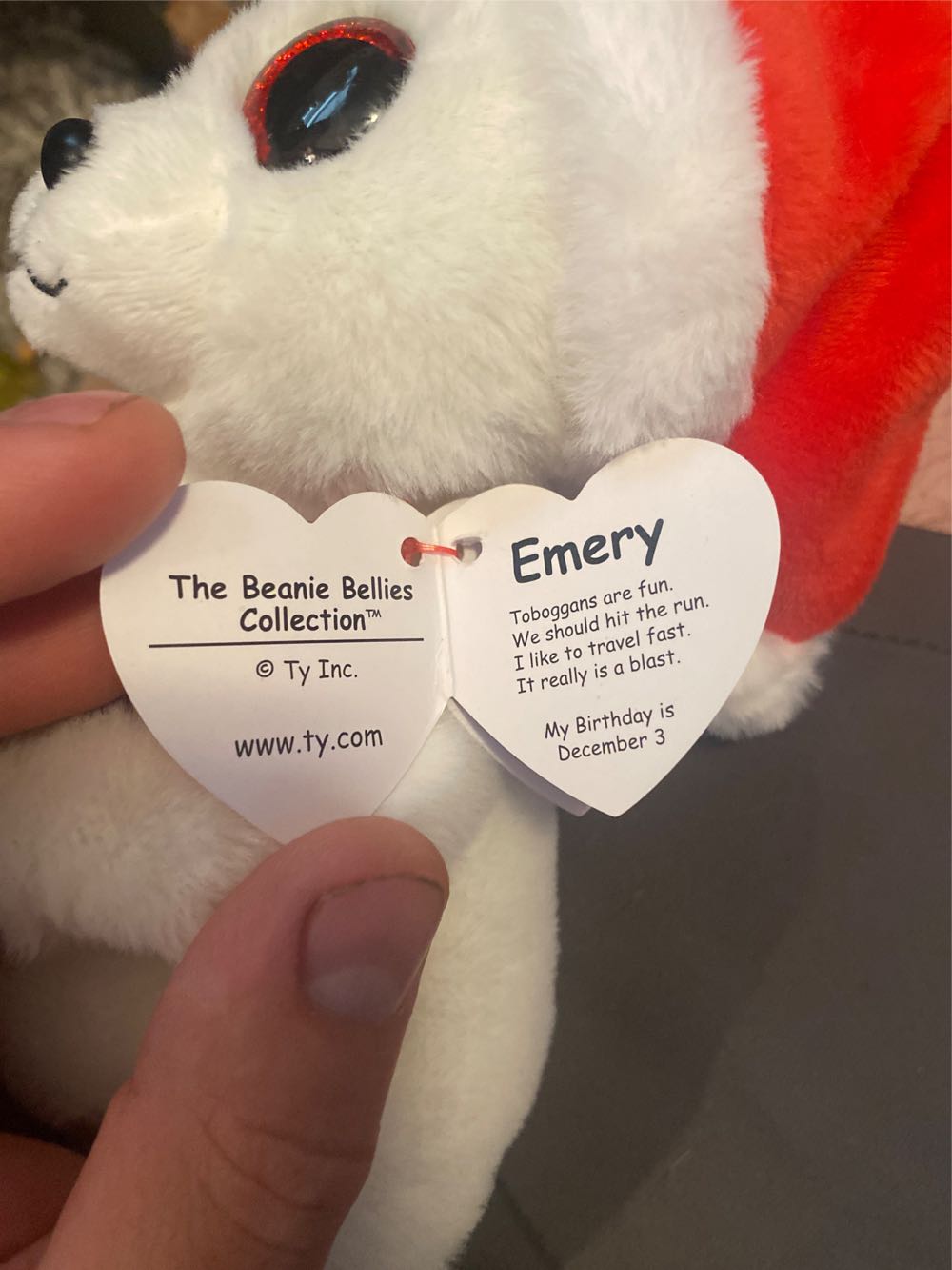 Emery The Christmas Polar Bear  plush collectible [Barcode 008421410422] - Main Image 3