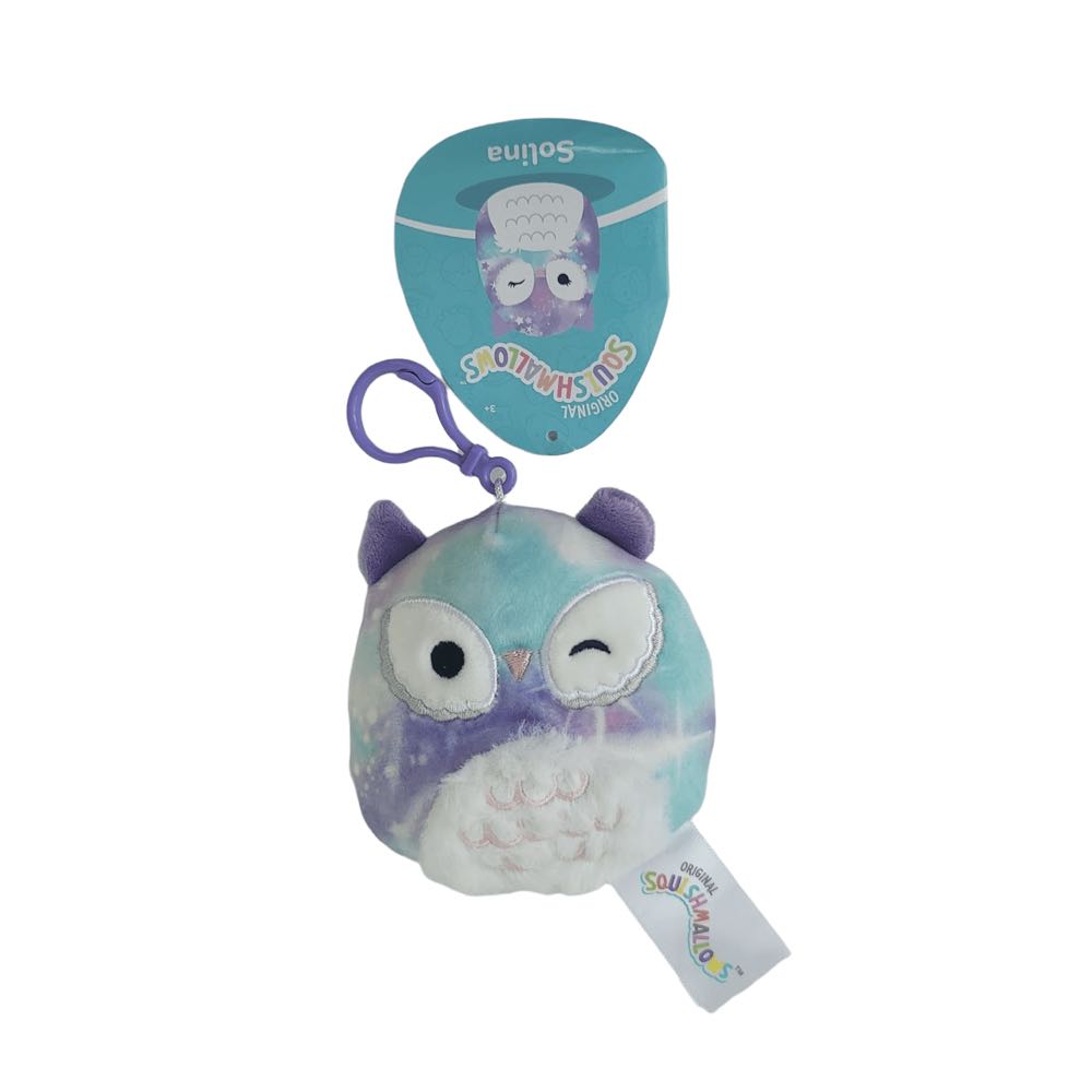 Solina Owl 3.5 Inch Clip  Squishmallow Official Kellytoy  plush collectible [Barcode 191726475767] - Main Image 2