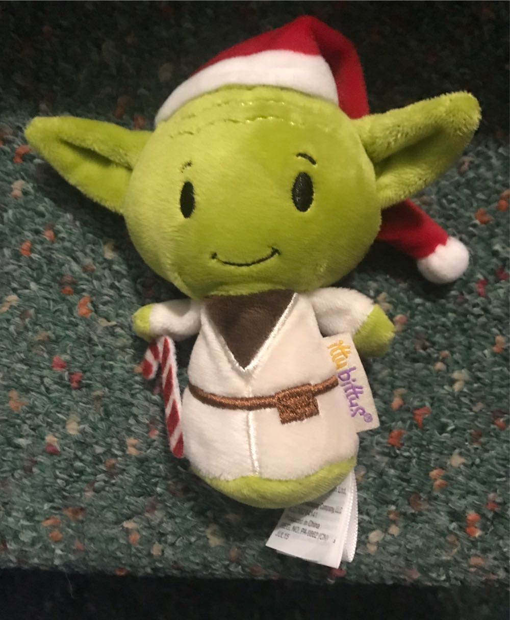 Yoda Santa Hat/ Candy Cane ittybitty  plush collectible - Main Image 1