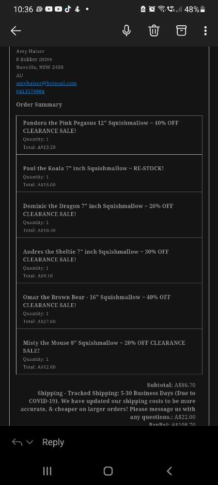 TY Beanie Babie Steg