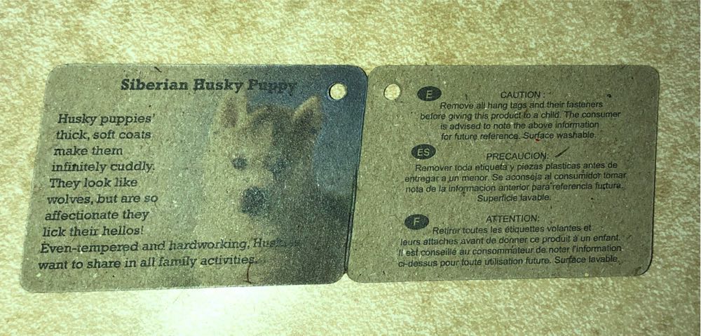 Aurora World 10” Siberian Husky Pup  (United States) plush collectible [Barcode 092943261525] - Main Image 4