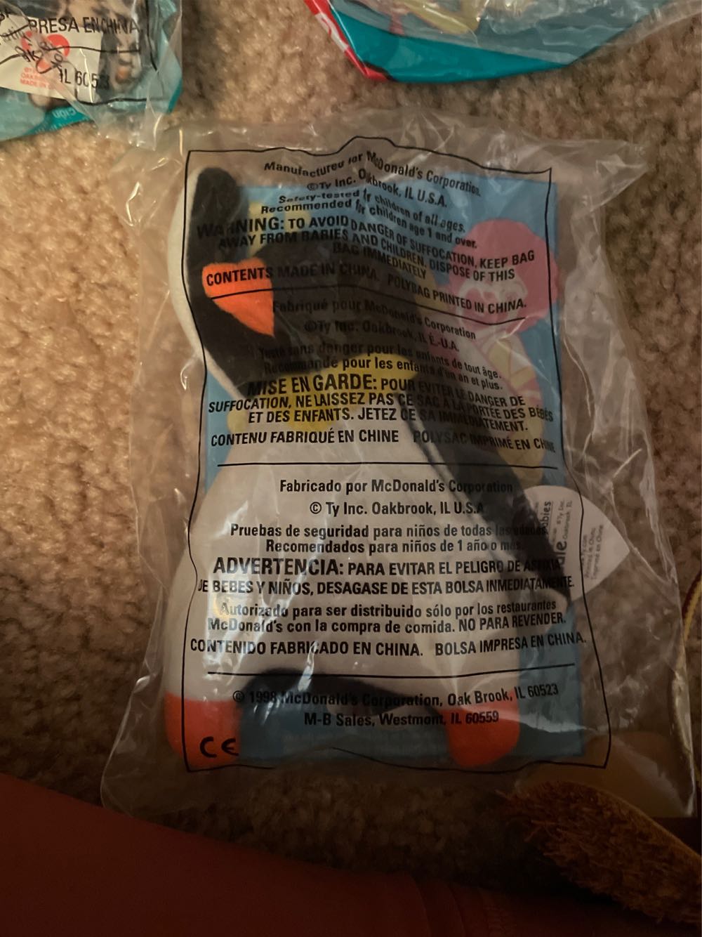 McDonald’s Waddle The Penguin Teenie Beanie Baby No Packaging  plush collectible - Main Image 2