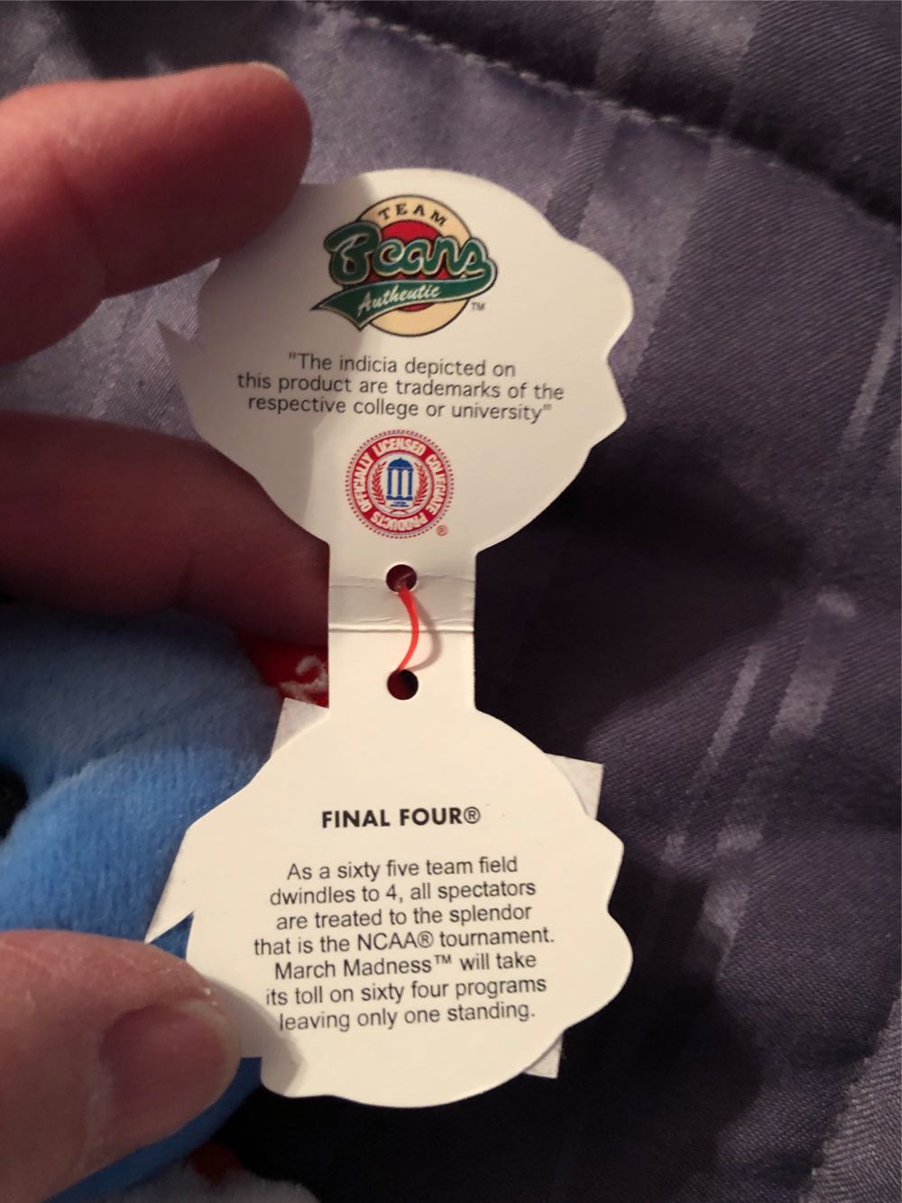 NCAA Final Four Twin Cities 2001  plush collectible [Barcode 400000249421] - Main Image 4