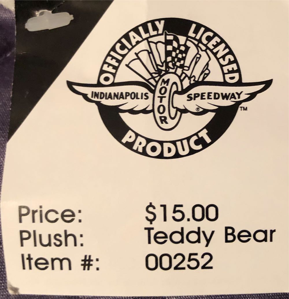 Bsi Products White Teddy Bear Indianapolis Motor Speedway Souvenir Stuffed Plush  plush collectible [Barcode 000522002520] - Main Image 3